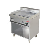 Fry-top electric 800mm, platou cromat-mixt, pe suport deschis, Linia 700, Arisco